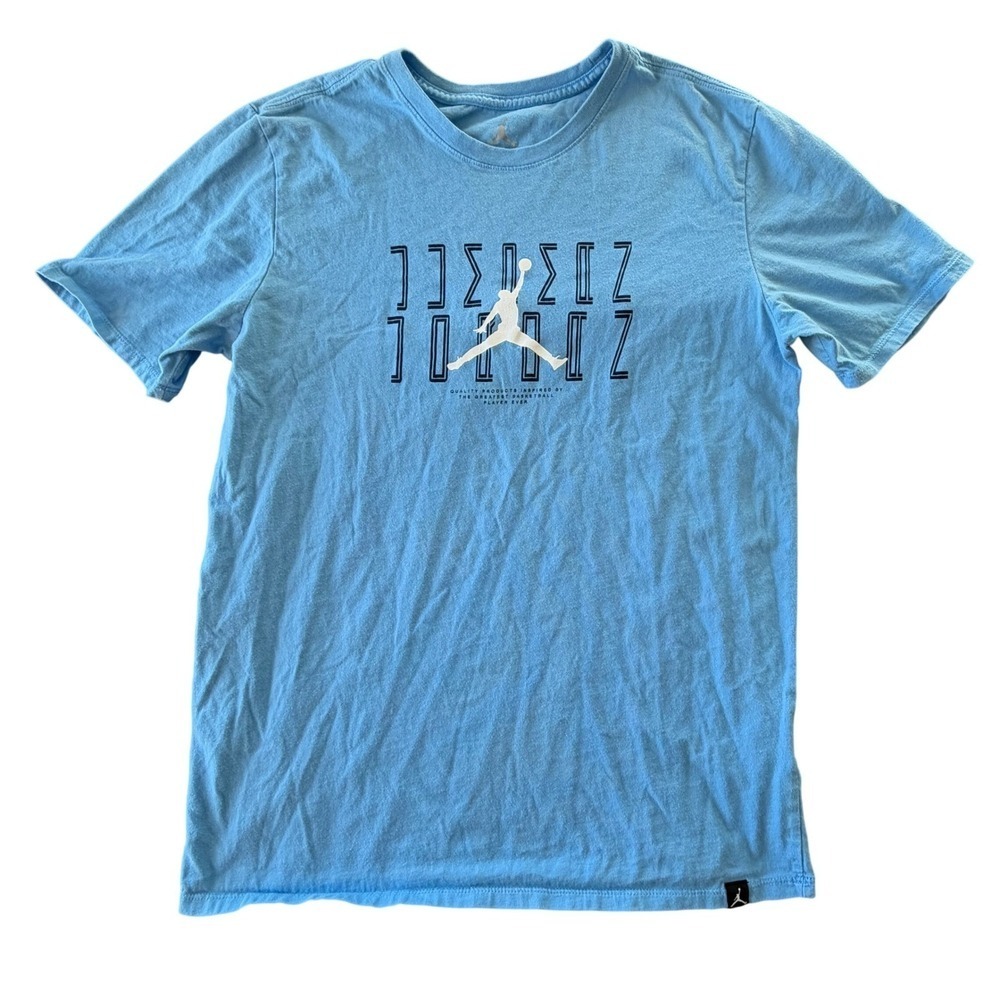 Jordan‎ Jumpman Graphic Tee Mens M Blue Streetwear Basketball Urban Hip Hop Y2K